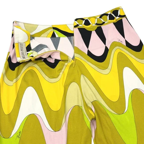 EMILIO PUCCI Vintage Logo Multicolor Shirt Pants Set #38 Button Zip [106008] - Picture 13 of 16